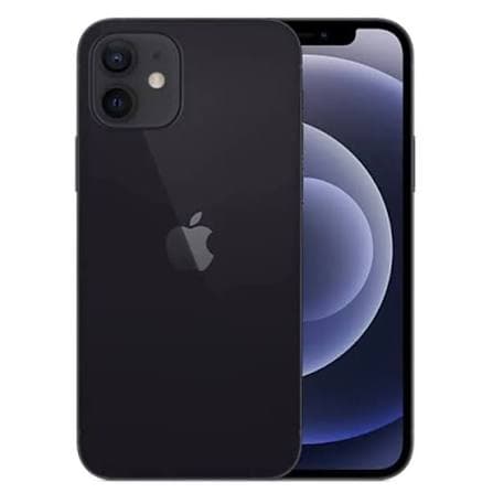 Apple iPhone 12 - 128GB - Single SIM - Black - Battery (100%) - غير مفعل - علبة كاملة - (كسر زيرو)